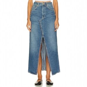 ESSENTIEL ANTWERP Excuses Reworked Denim Midi Skirt